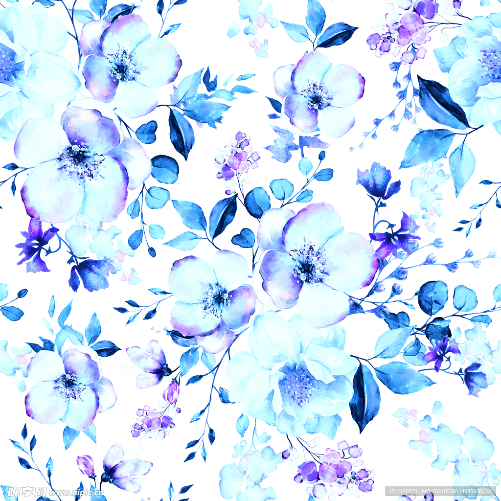水彩花