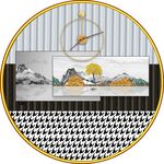  新中式圆形装饰画