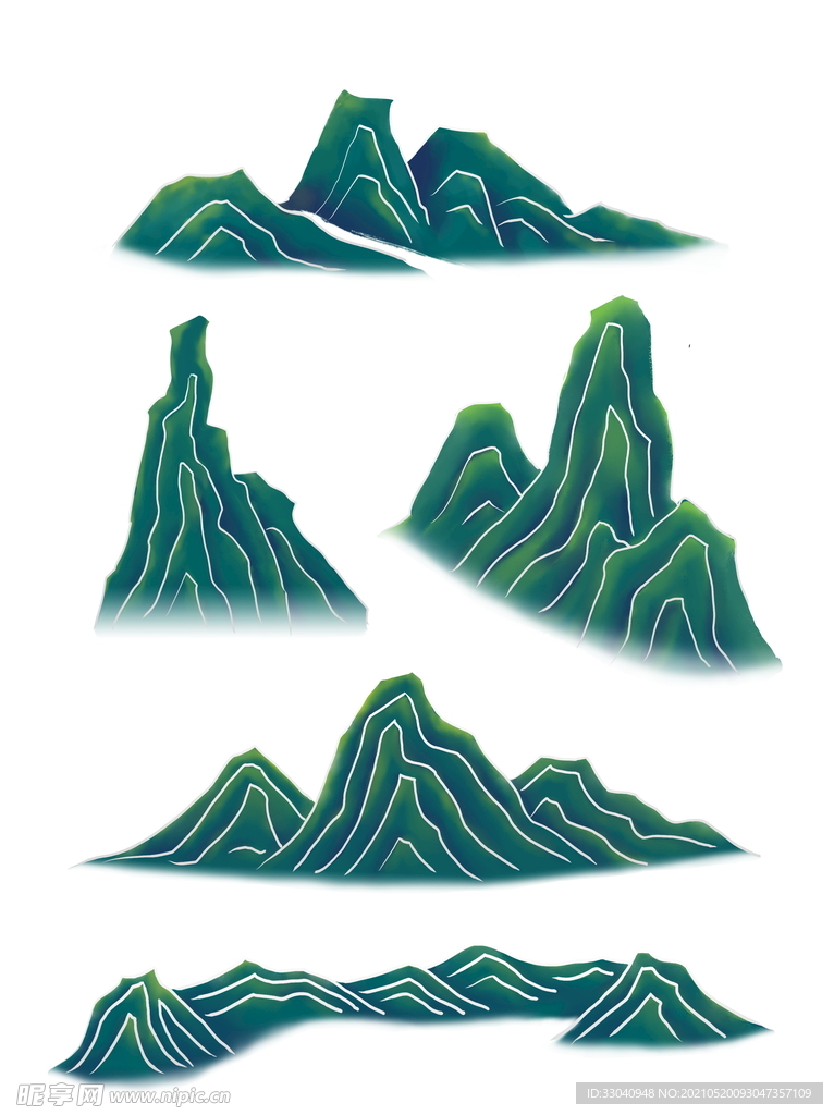 手绘插画山