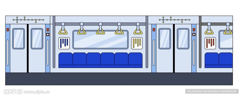 矢量地铁列车内部