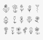 手绘鲜花图案