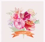 婚礼鲜花邀请卡