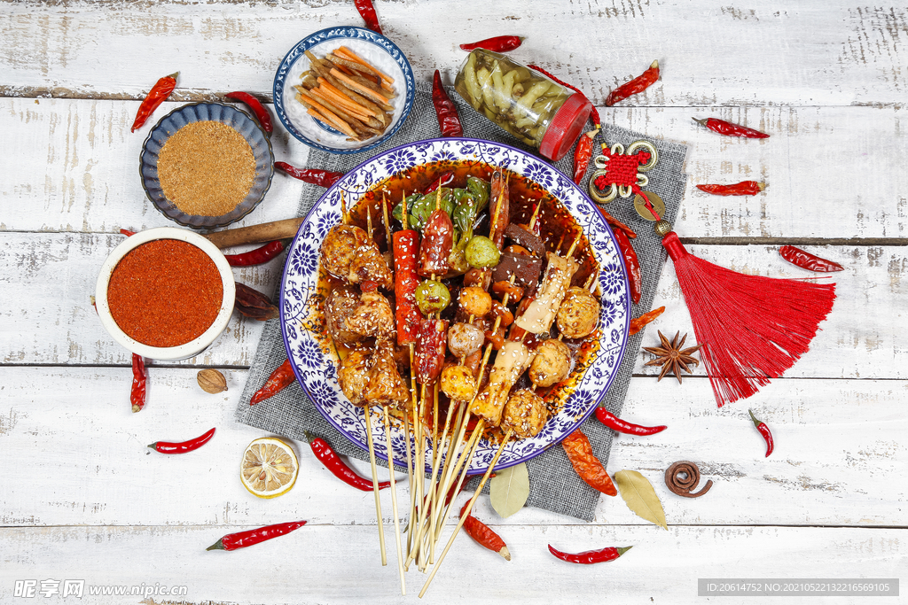诱人的烤串美食