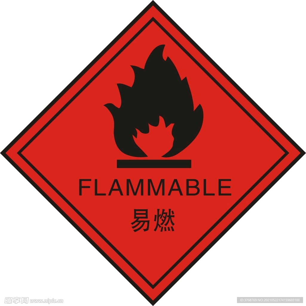 易燃标志矢量
