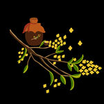 手绘桂花png免抠素材