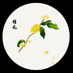 手绘桂花png免抠素材