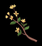 手绘桂花png免抠素材