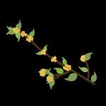 手绘桂花png免抠素材