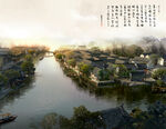 园林建筑鸟瞰图