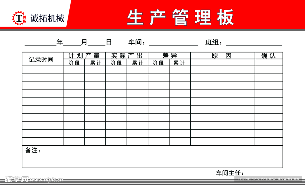 生产管理板