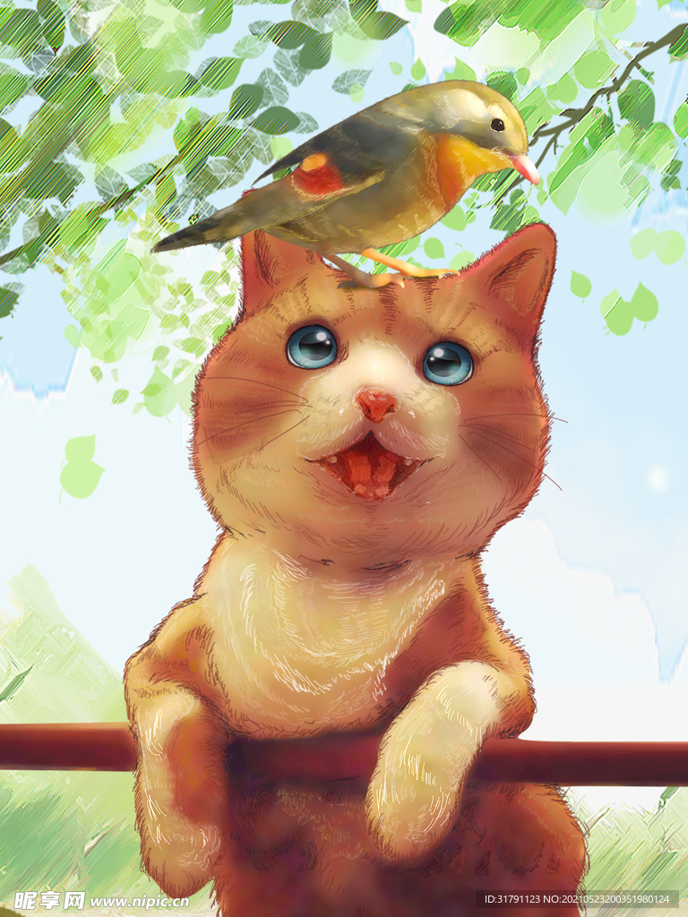 猫插画