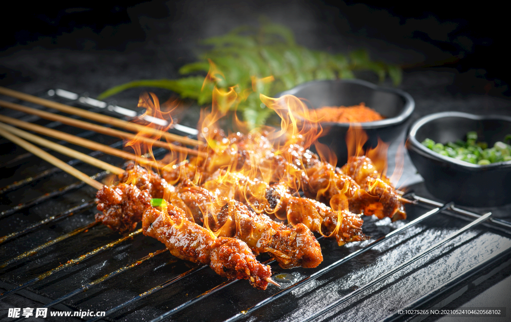 夜市夜宵美食烧烤涮串海鲜图片