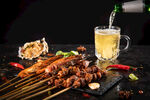 夜市夜宵美食烧烤涮串海鲜图片