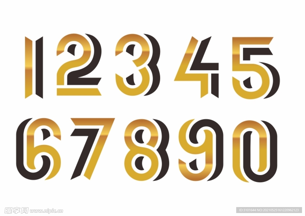 金色数字