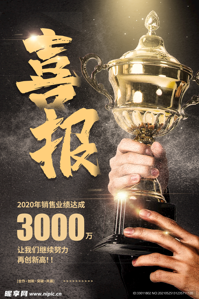 喜报企业活动宣传海报素材