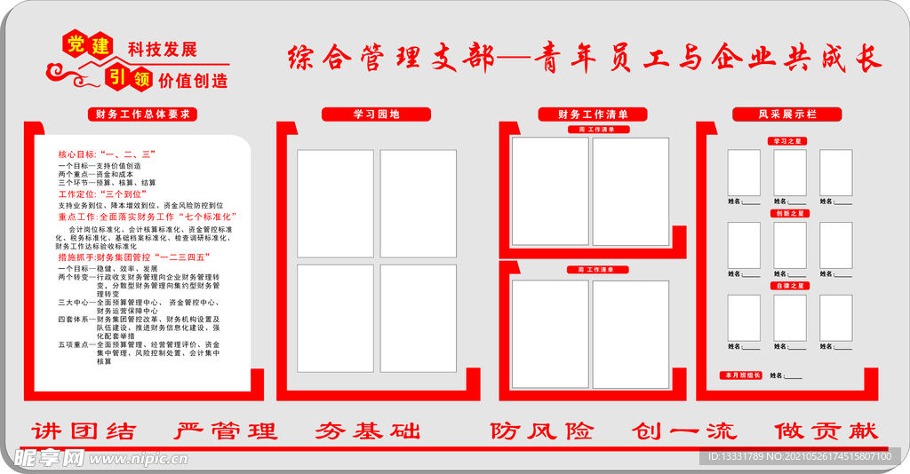 财务室展板