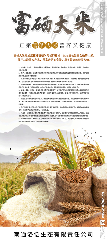 农业大米展架