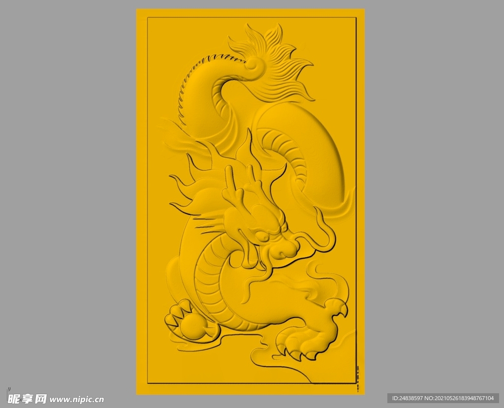 CAD浮雕装饰画立体模型