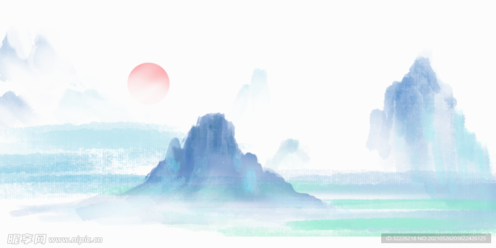 水墨山背景