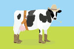 奶牛 ai 矢量图 卡通 可爱