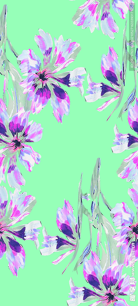 水彩花