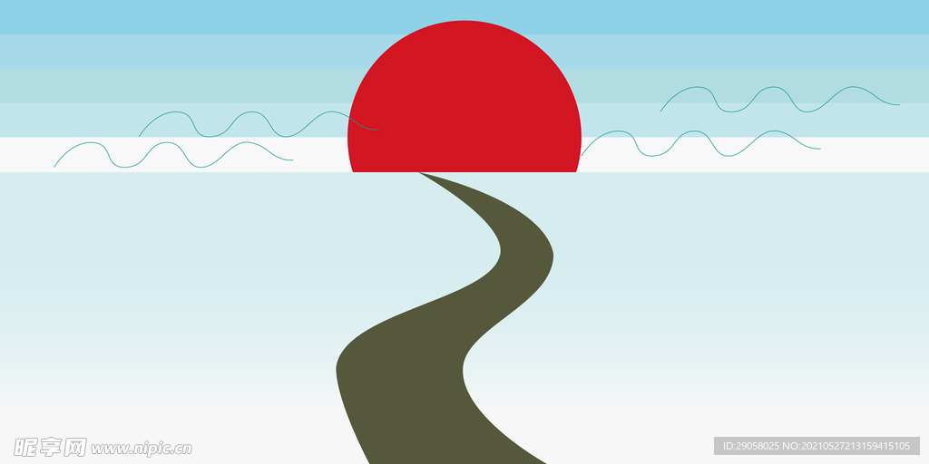 海上日落