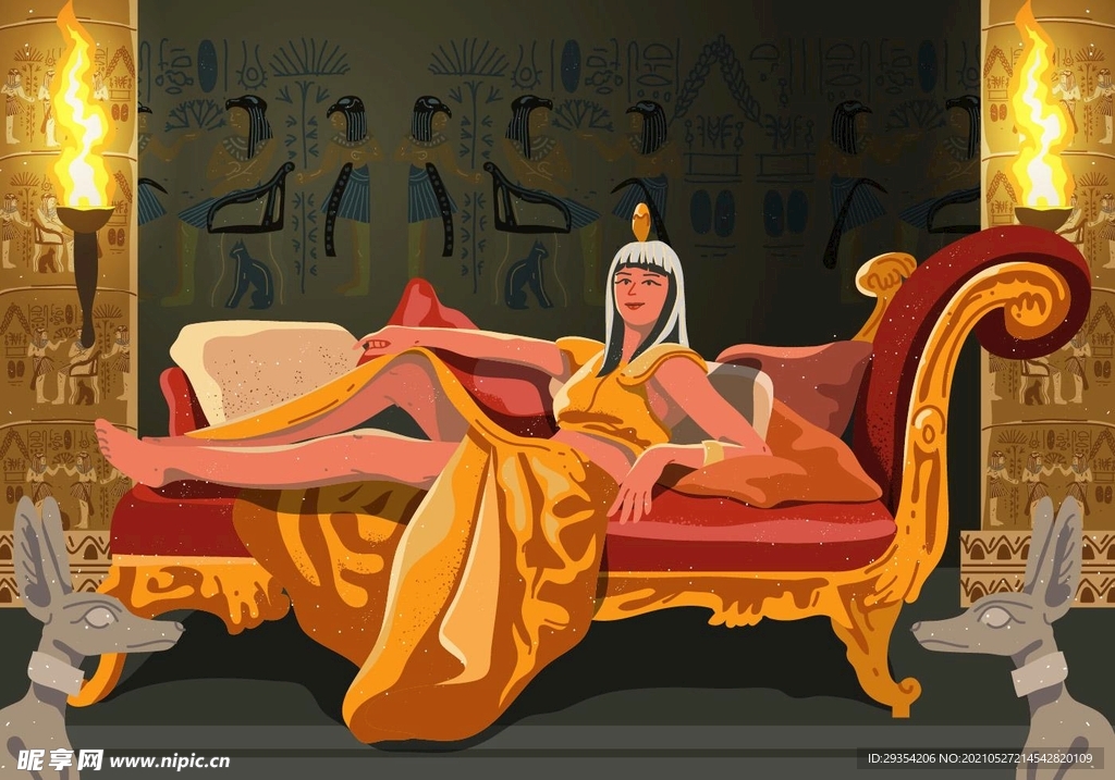古埃及插画图片