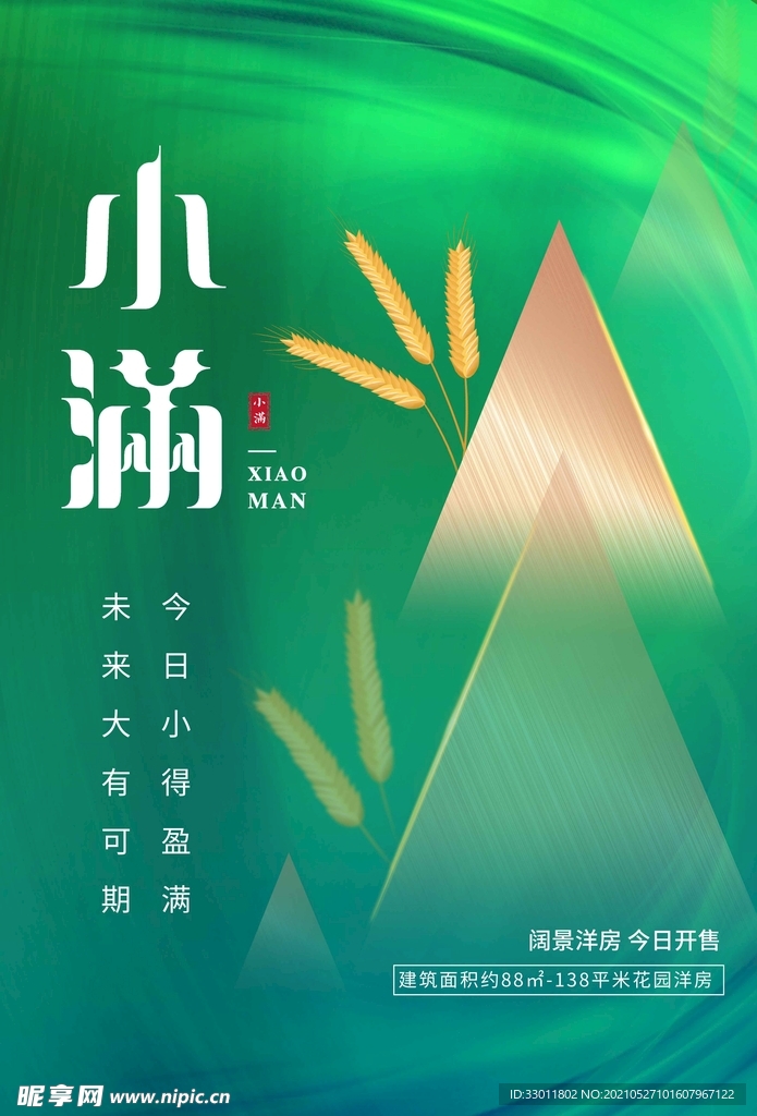 小满节气传统活动宣传海报素材