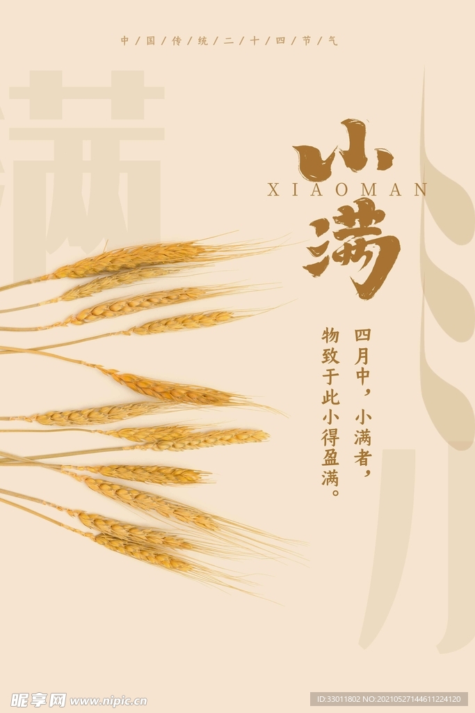小满节气传统活动宣传海报素材