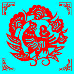 鸡剪纸