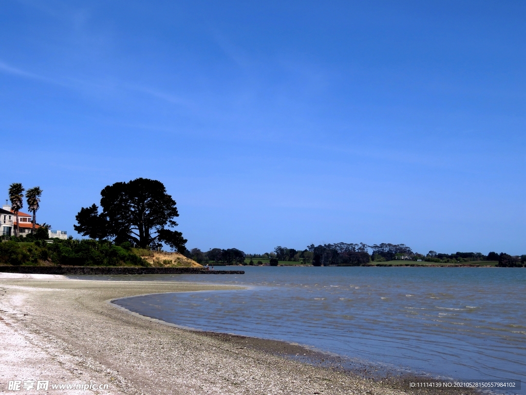 奥克兰海滨小镇风景