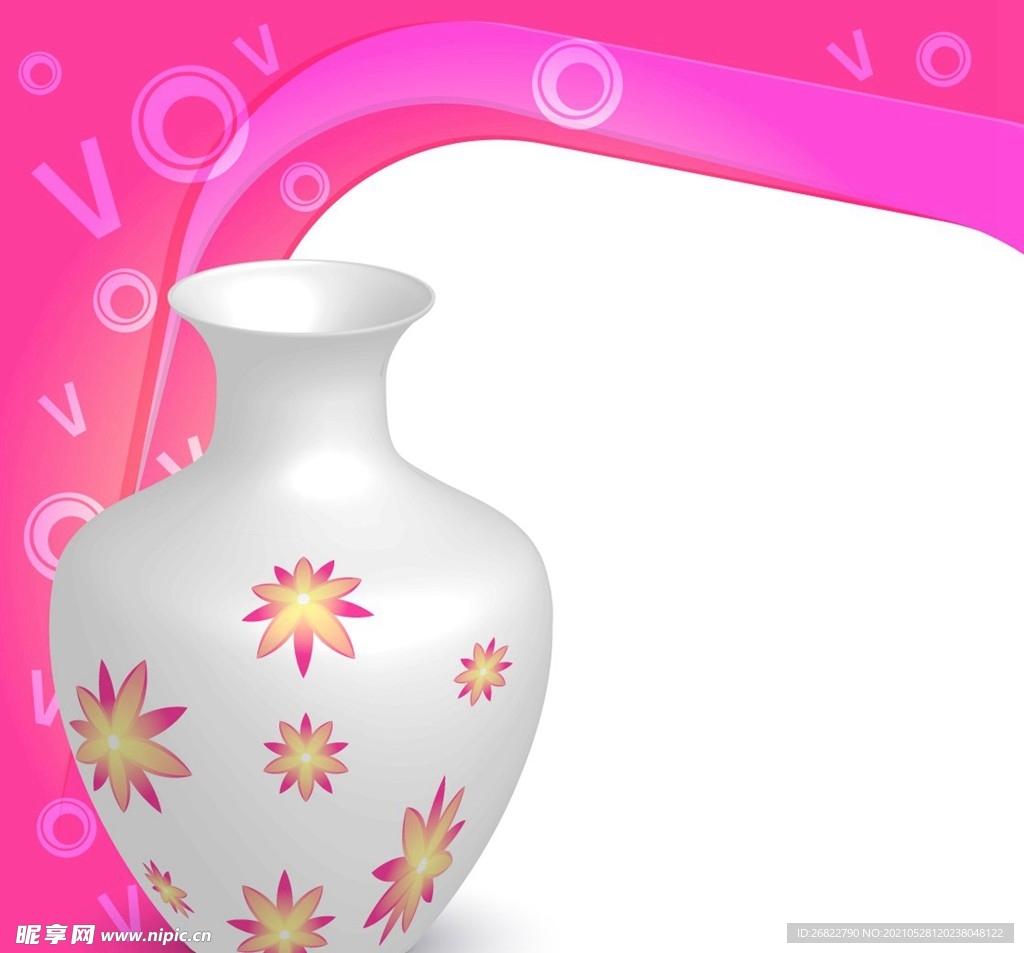 框架花卉花瓶