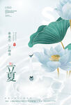 清新简约二十四节气立夏节气海报