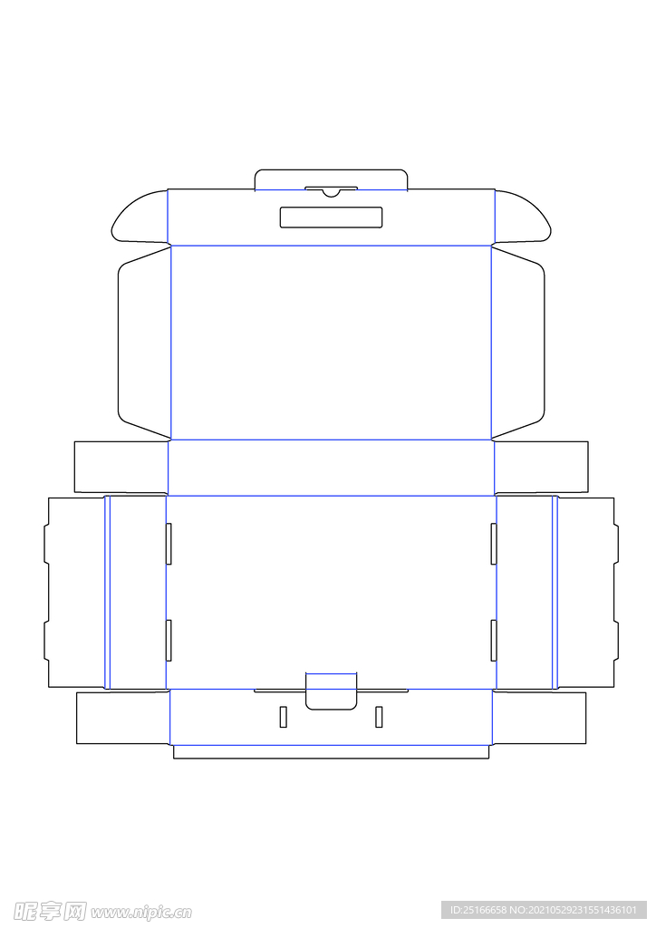 普通坑纸盒飞机盒刀模CAD版