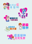 新冠病毒疫苗接种手举牌