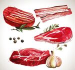 手绘肉类