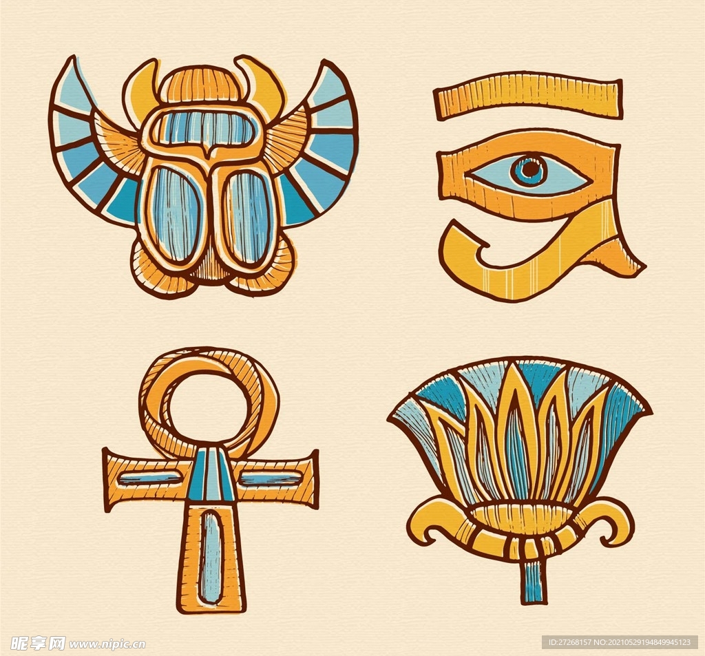 手绘埃及饰物
