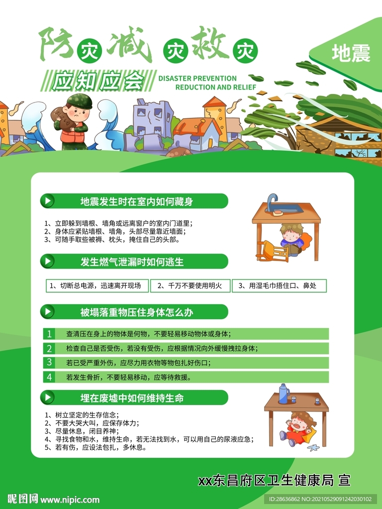 防灾减灾救灾应知应会宣教海报