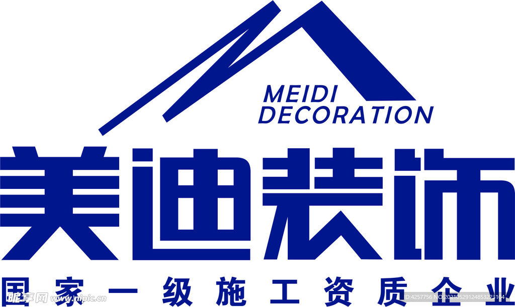 美迪装饰logo标志