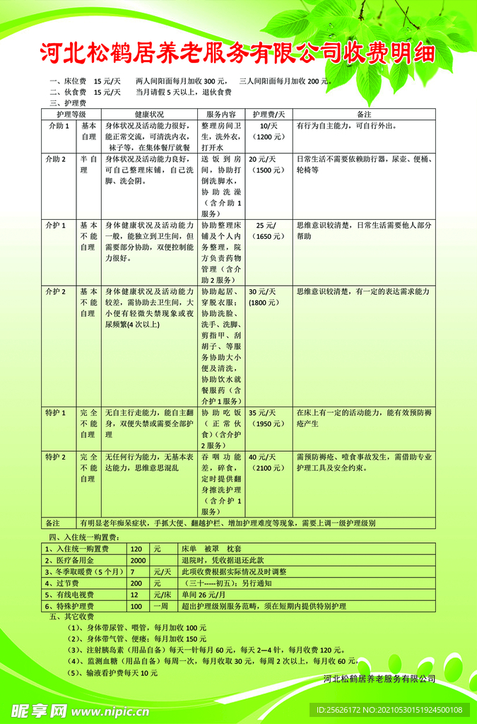 养老院明细