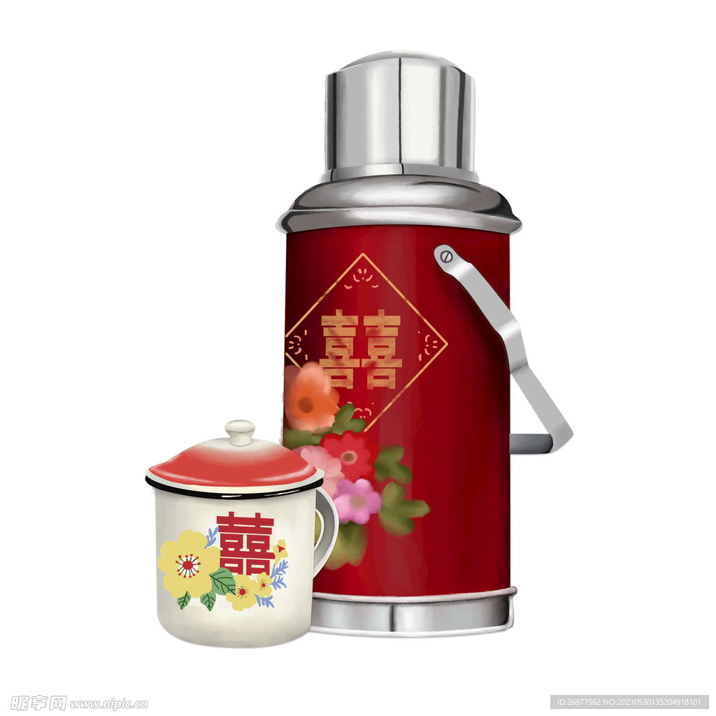 复古水瓶茶缸