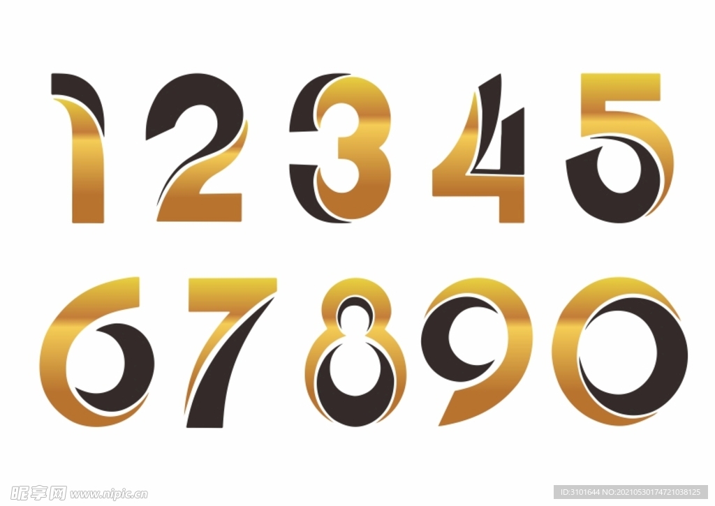 金色数字