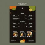 餐厅菜单模板PSD素材设计适用