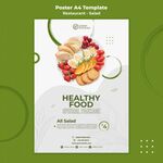 健康沙拉美食招贴设计适用于沙拉