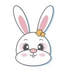 手绘卡通可爱瞌睡兔