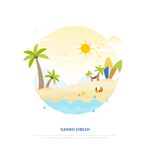 夏日旅行插画 