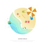 夏日旅行插画 