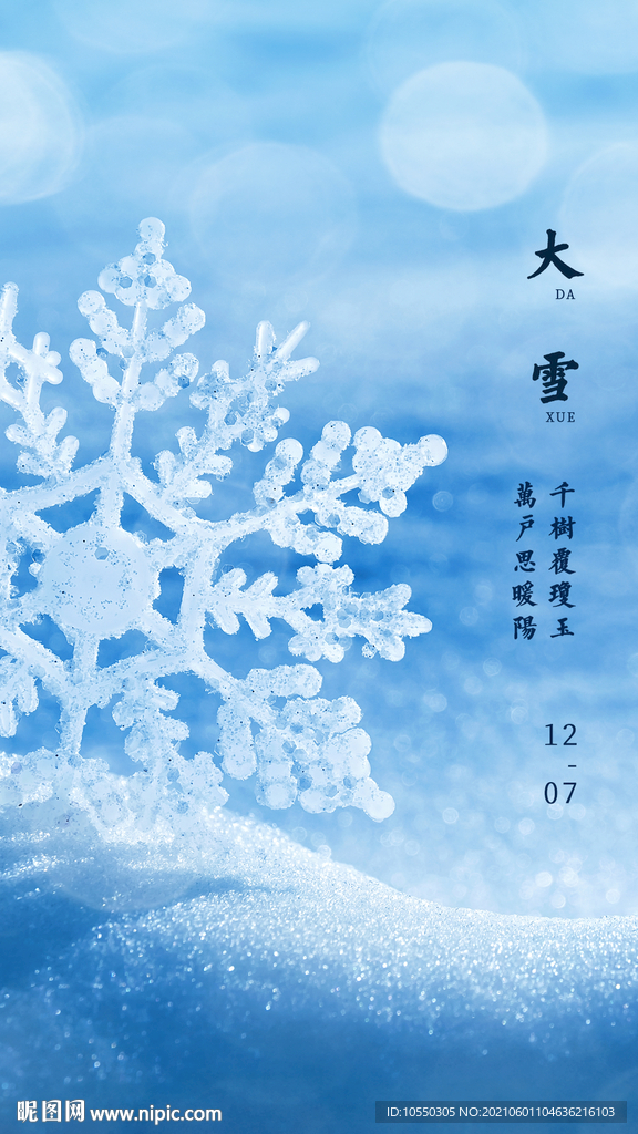 传统节气大雪海报