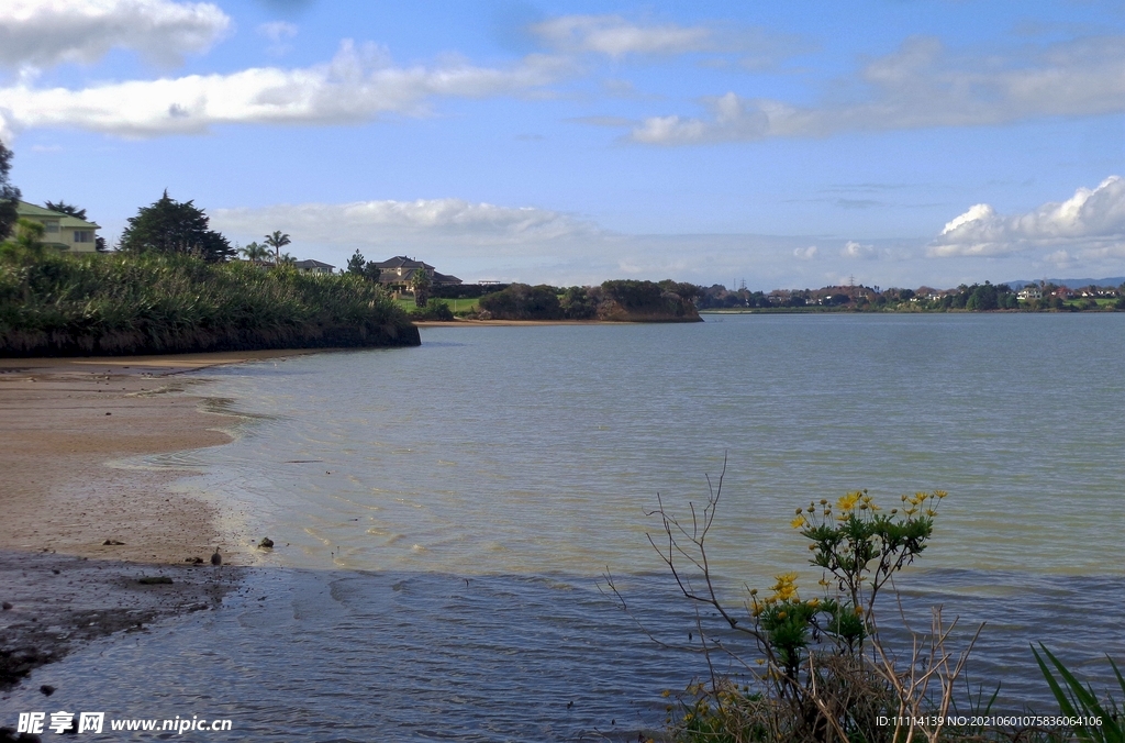 新西兰海滨小镇风景