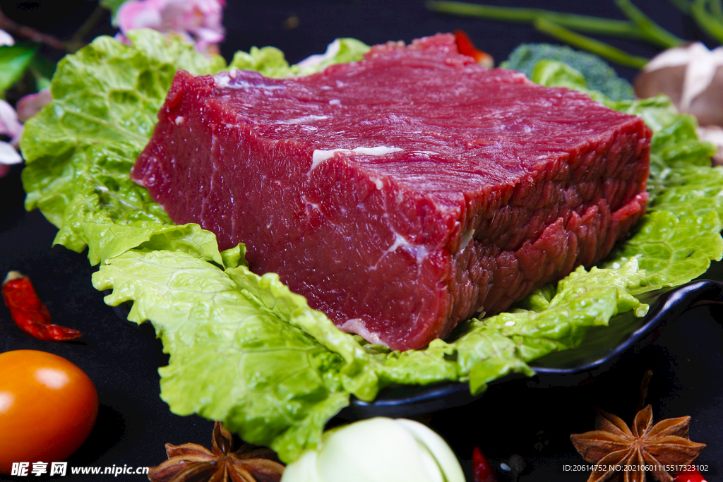 新鲜的牛肉